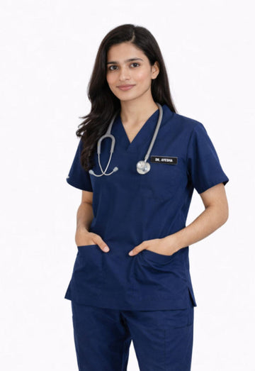 Women’s Navy Blue Medical Scrub Suit
