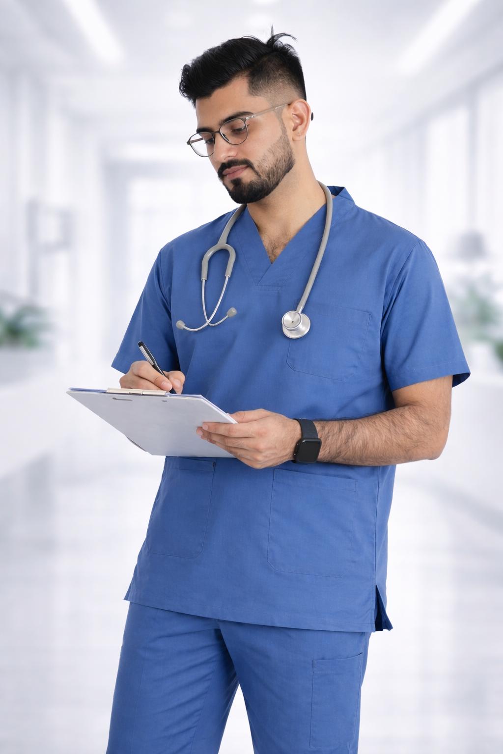 Men Medical Scrubs Set